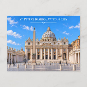 Cartão Postal de Viagem Basílica de São Pedro Roma