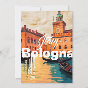 Cartão postal de viagem Bolonha Itália, Arte de vi