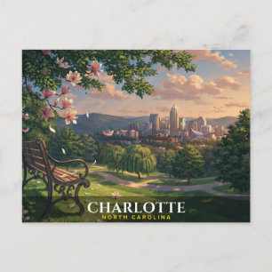 Cartão postal de viagem Charlotte Carolina do Nort