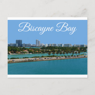 Cartão postal de Viagem da Biscayne Bay Miami Beac