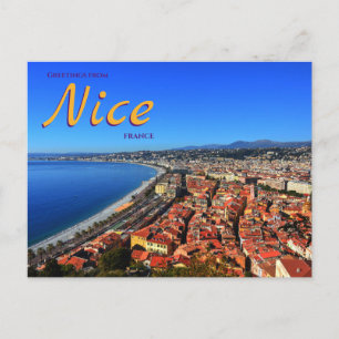 Cartão postal de viagem da cidade cênica de Nice F