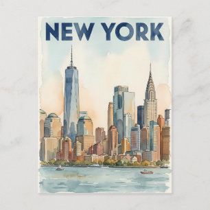 cartão postal de viagem da cidade de Nova York