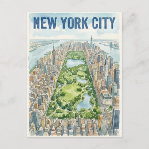 cartão postal de viagem da cidade de Nova York