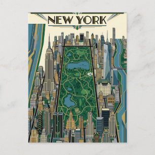 cartão postal de viagem da cidade de Nova York
