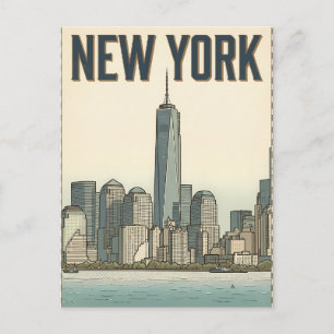 cartão postal de viagem da cidade de Nova York
