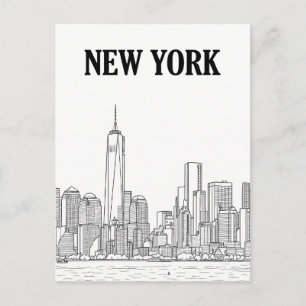 cartão postal de viagem da cidade de Nova York