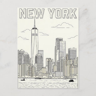 cartão postal de viagem da cidade de Nova York