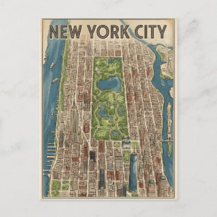 cartão postal de viagem da cidade de Nova York