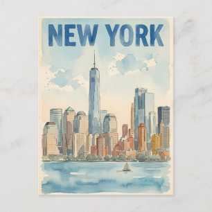 cartão postal de viagem da cidade de Nova York