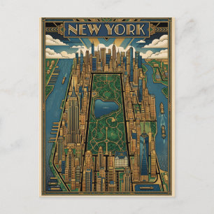 cartão postal de viagem da cidade de Nova York