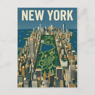 cartão postal de viagem da cidade de Nova York