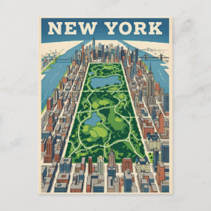 cartão postal de viagem da cidade de Nova York