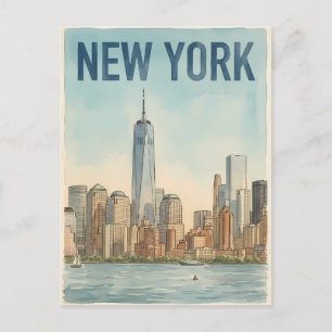 cartão postal de viagem da cidade de Nova York