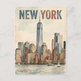 cartão postal de viagem da cidade de Nova York