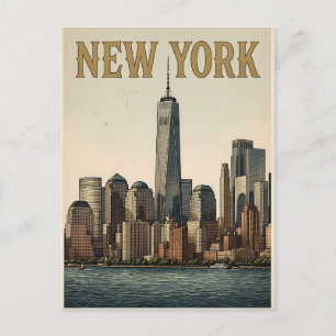 cartão postal de viagem da cidade de Nova York