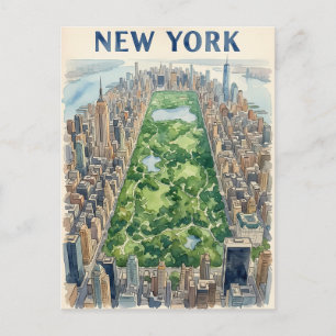 cartão postal de viagem da cidade de Nova York