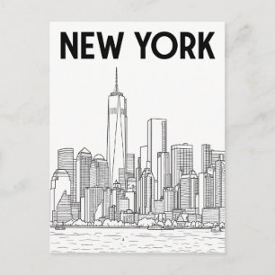 cartão postal de viagem da cidade de Nova York