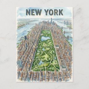 cartão postal de viagem da cidade de Nova York