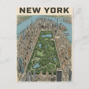 cartão postal de viagem da cidade de Nova York