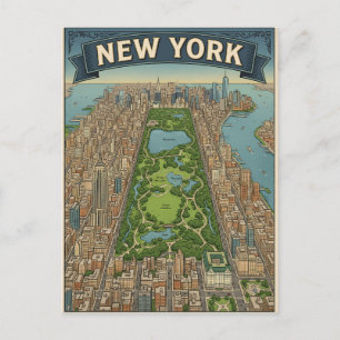 cartão postal de viagem da cidade de Nova York