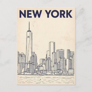 cartão postal de viagem da cidade de Nova York