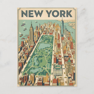 cartão postal de viagem da cidade de Nova York