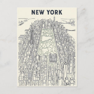 cartão postal de viagem da cidade de Nova York