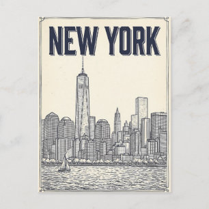 cartão postal de viagem da cidade de Nova York