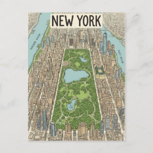 cartão postal de viagem da cidade de Nova York