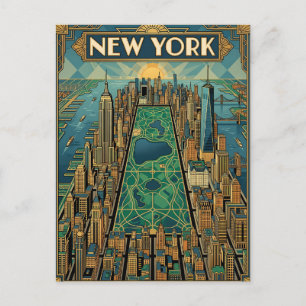 cartão postal de viagem da cidade de Nova York