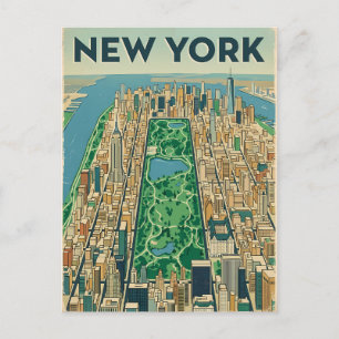 cartão postal de viagem da cidade de Nova York
