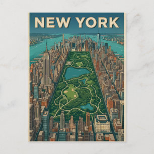 cartão postal de viagem da cidade de Nova York