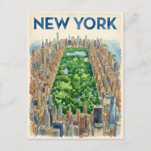 cartão postal de viagem da cidade de Nova York