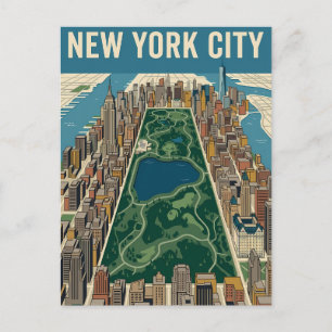 cartão postal de viagem da cidade de Nova York