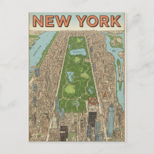 cartão postal de viagem da cidade de Nova York