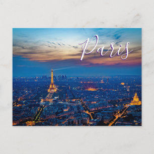 Cartão Postal de Viagem da Cidade de Paris França