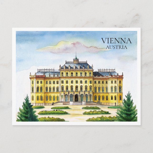 Cartão Postal de Viagem da Cidade de Viena Áustria (Frente)