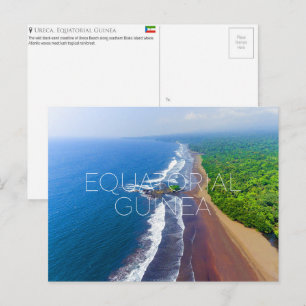 Cartão Postal de Viagem da Praia de Ureca, Guiné E