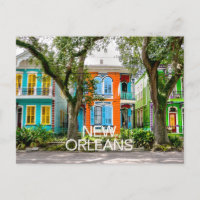 Cartão Postal de Viagem das Casas Coloridas de Nov