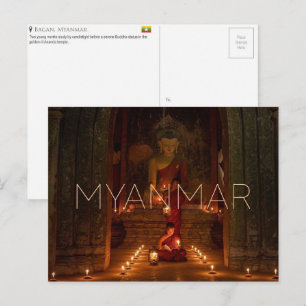 Cartão postal de viagem de Bagan, Myanmar