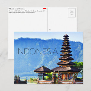 Cartão postal de viagem de Bali, Indonésia