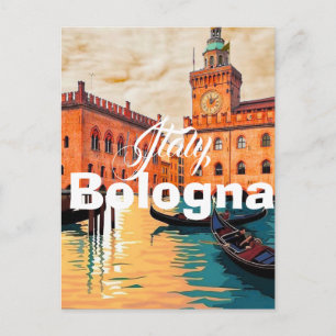 Cartão postal de viagem de Bolonha Itália, Arte de