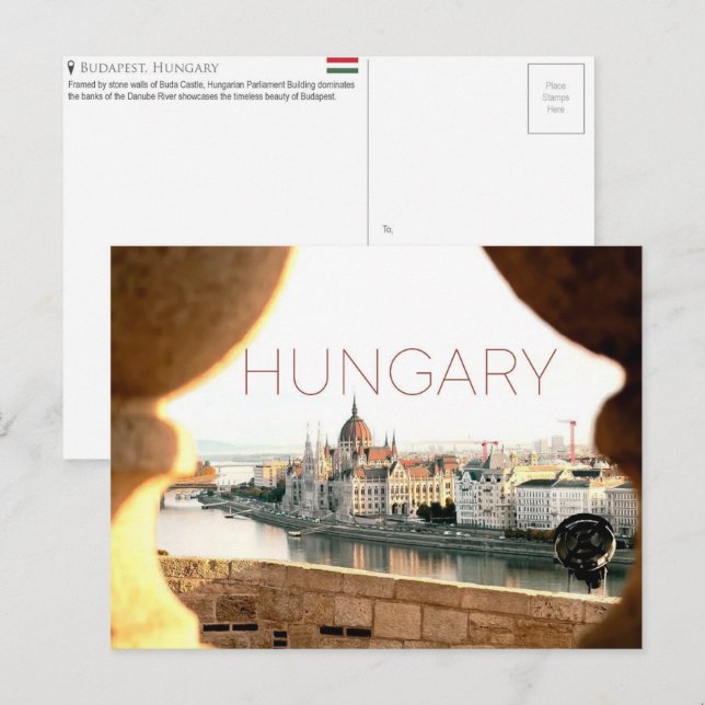 Cartão Postal de Viagem de Budapeste, Hungria (Frente/Verso)