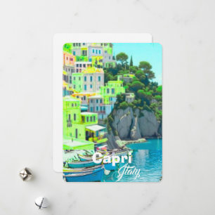 Cartão postal de viagem de Capri Itália, Cartão po