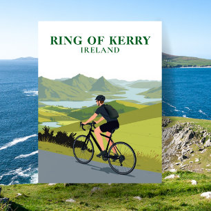 Cartão postal de viagem de ciclismo do Ring of Ker