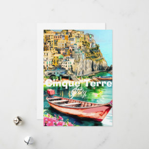 Cartão postal de viagem de Cinque Terre, viagem de