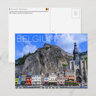 Cartão postal de viagem de Dinant, Bélgica