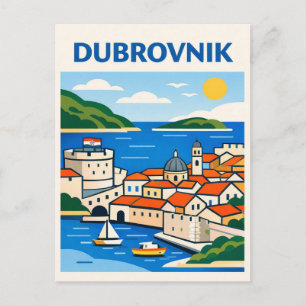 Cartão Postal de Viagem de Dubrovnik Croácia