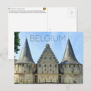 Cartão postal de viagem de Gante, Bélgica