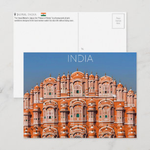 Cartão postal de viagem de Jaipur, Índia